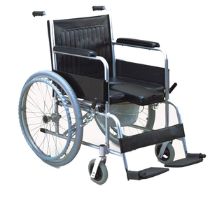 Silla de ruedas de aluminio con inodoro plegable médica barata de venta caliente aprobada por CE/ISO (MT05030061)