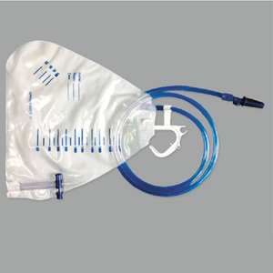 Válvula cruzada de 2000 ml aprobada por CE/ISO y bolsa de orina con colgador blanco individual (MT58043202)